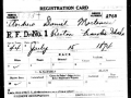 Andrew Daniel Mortensen - WWI Draft Registration Card